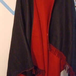 Vintage Descours Paris Wool Cape/Wrap Reversible